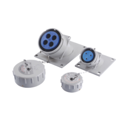 Inclined explosion proof plug and socket